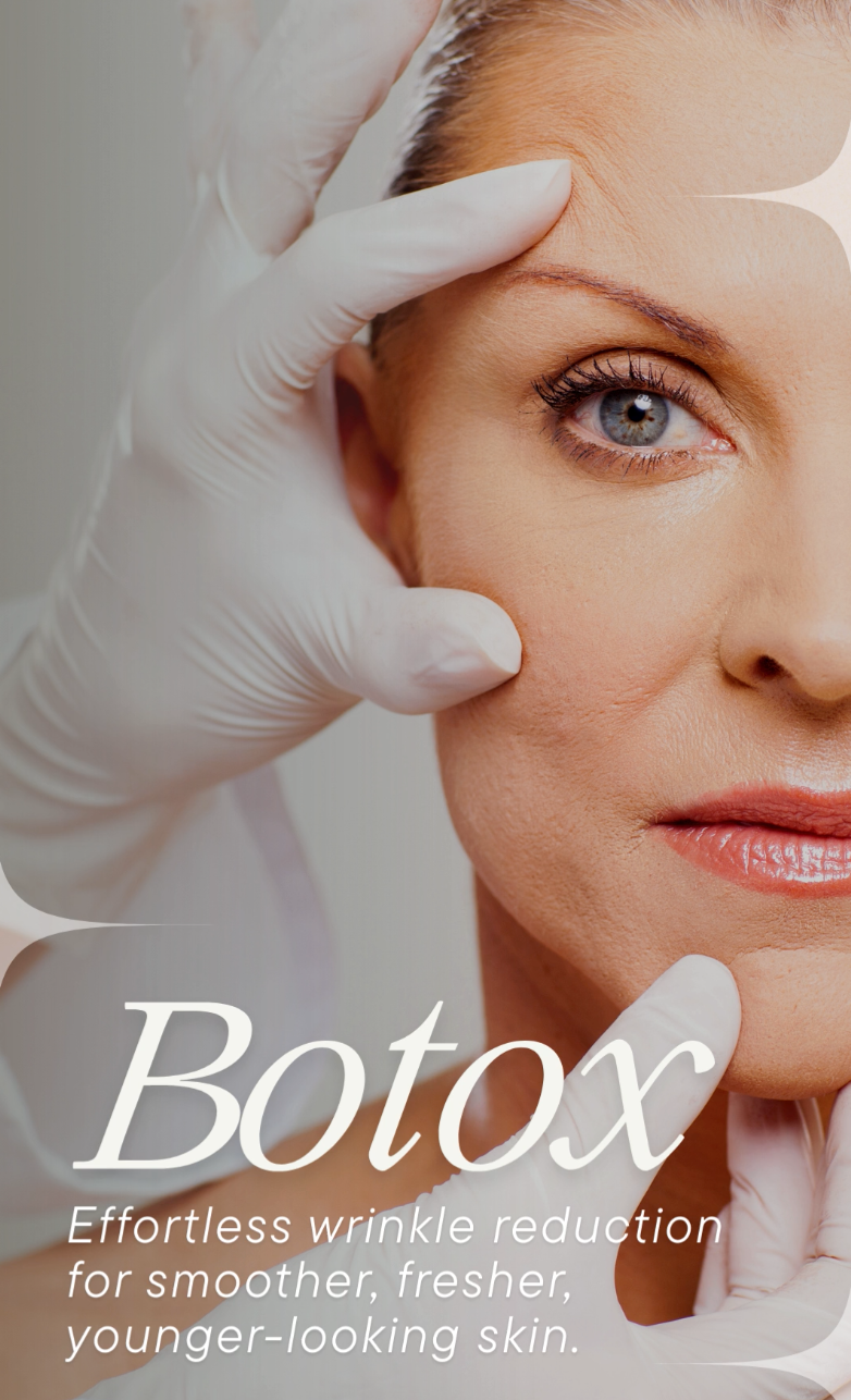 Woman receiving Botox injection for facial wrinkle reduction